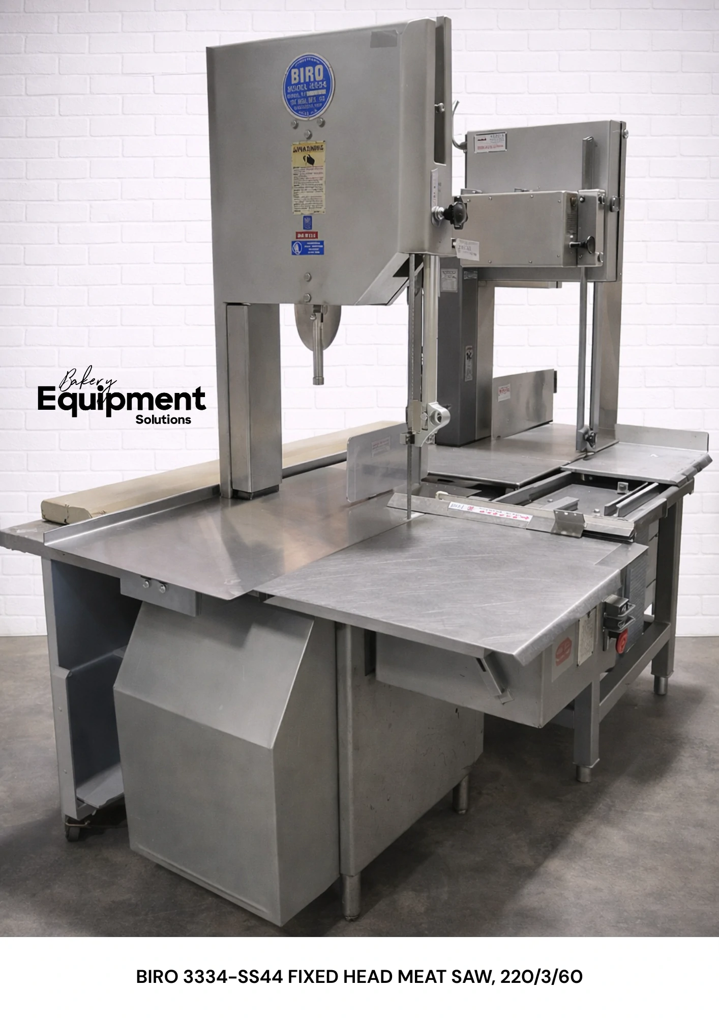 biro 3334 ss44 fixed head meat saw
