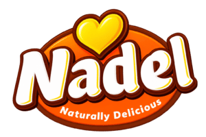 logotipo nadel con corazón amarillo